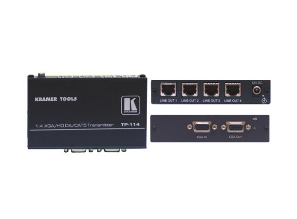 Kramer Extender VGA Tx  4-port 4xTP Max 100 m 1xLoop 